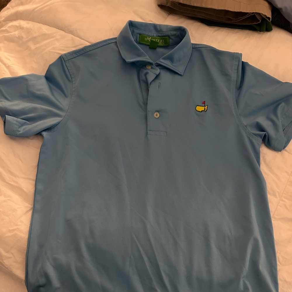Blue short sleeve Masters polo